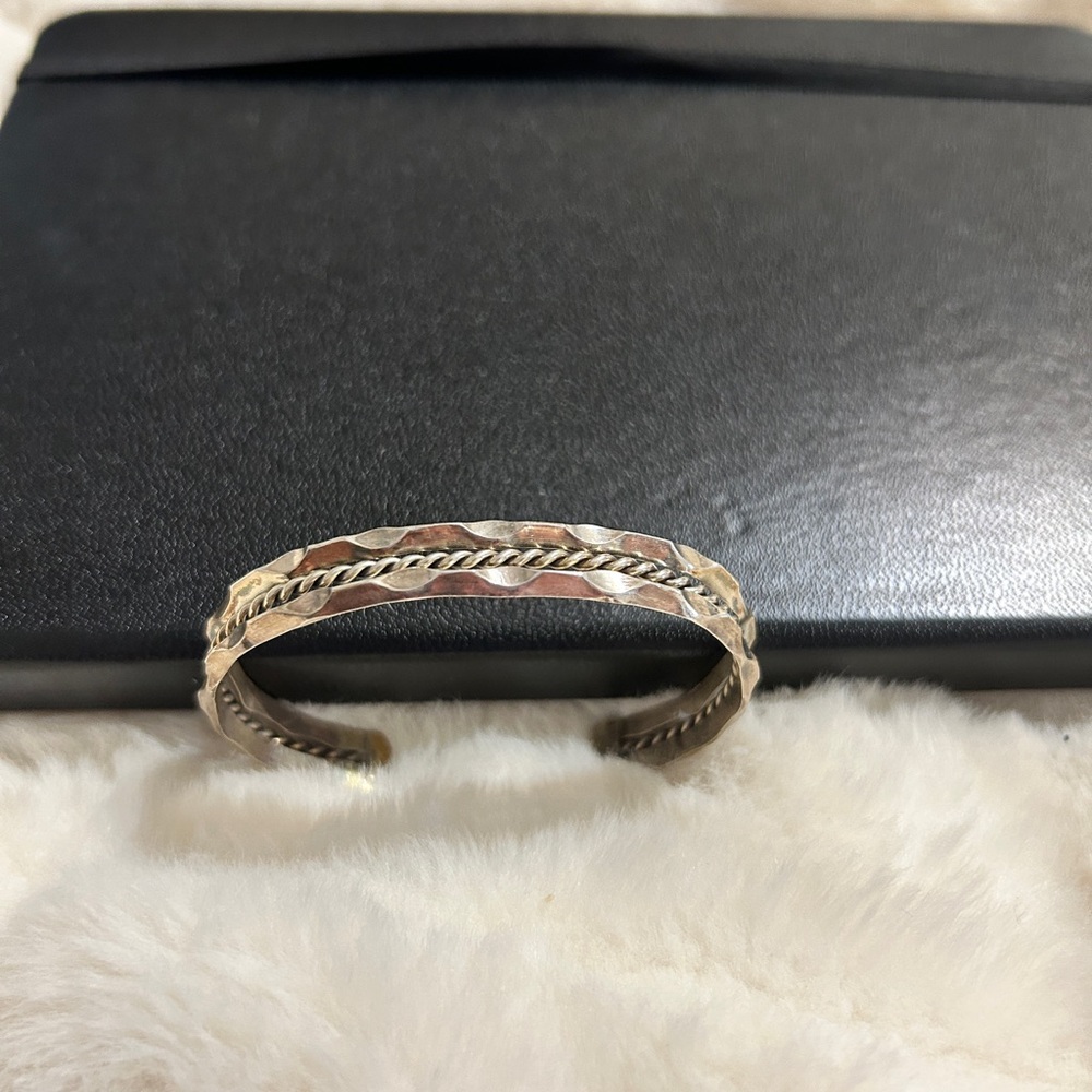 THREE Navajo Native American Cuff Bracelets - Picture 5 of 13
